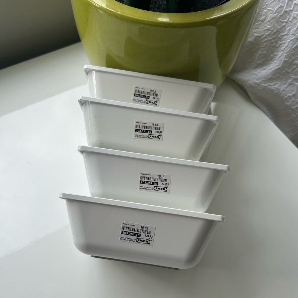 IKEA White Storage Containers - Picture 6 of 7